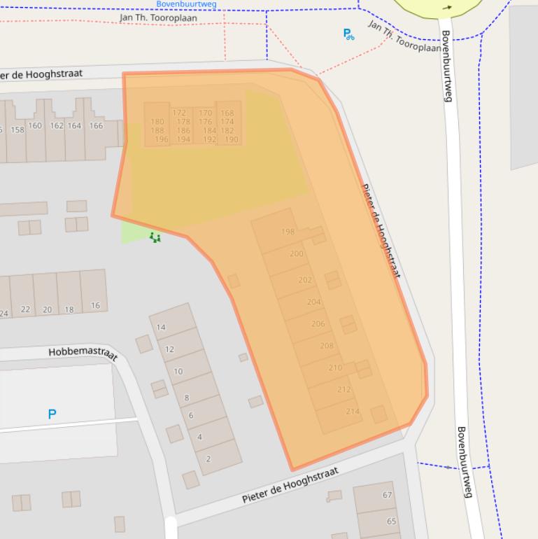 Kaart van postcodegebied 6717PT.