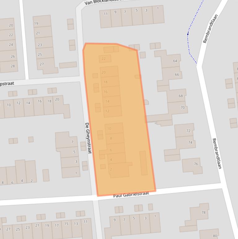 Kaart van postcodegebied 6717RG.