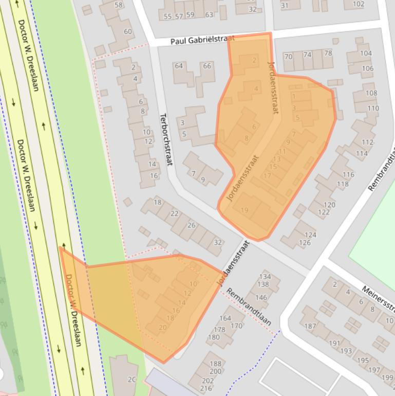 Kaart van postcodegebied 6717RK.