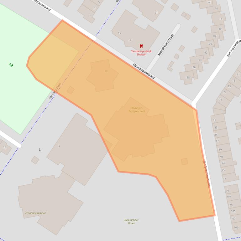 Kaart van postcodegebied 6717SB.