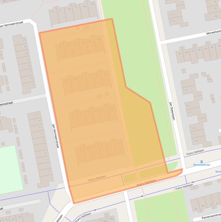 Kaart van postcodegebied 6717SJ.