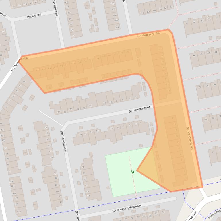 Kaart van postcodegebied 6717SL.