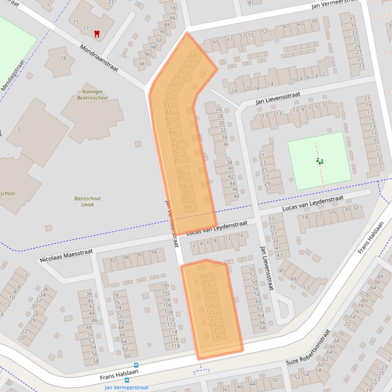 Kaart van postcodegebied 6717SM.