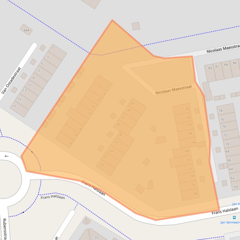 Kaart van postcodegebied 6717SV.