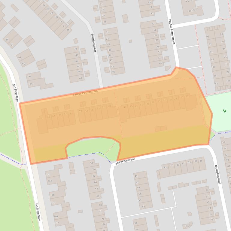 Kaart van postcodegebied 6717TG.