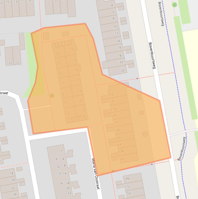 Kaart van postcodegebied 6717TH.