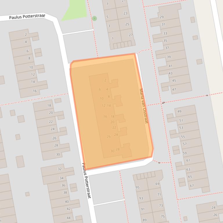 Kaart van postcodegebied 6717TK.