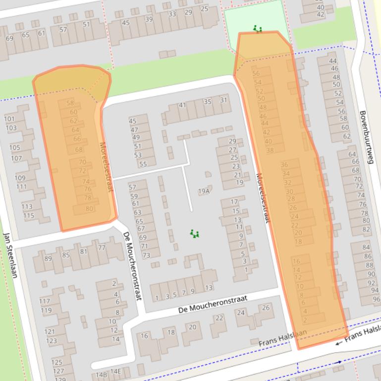Kaart van postcodegebied 6717TR.