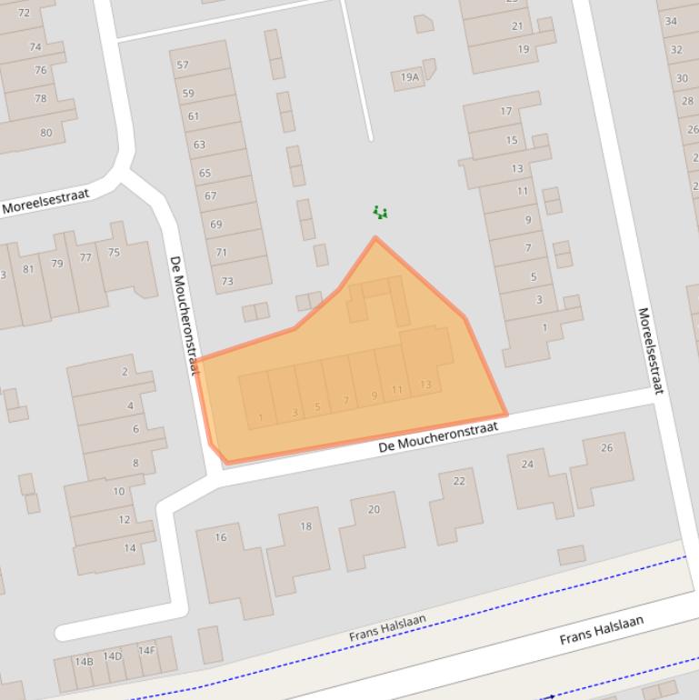 Kaart van postcodegebied 6717TS.