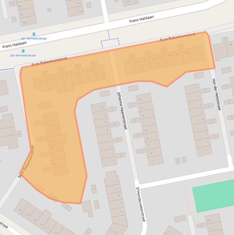 Kaart van postcodegebied 6717VB.