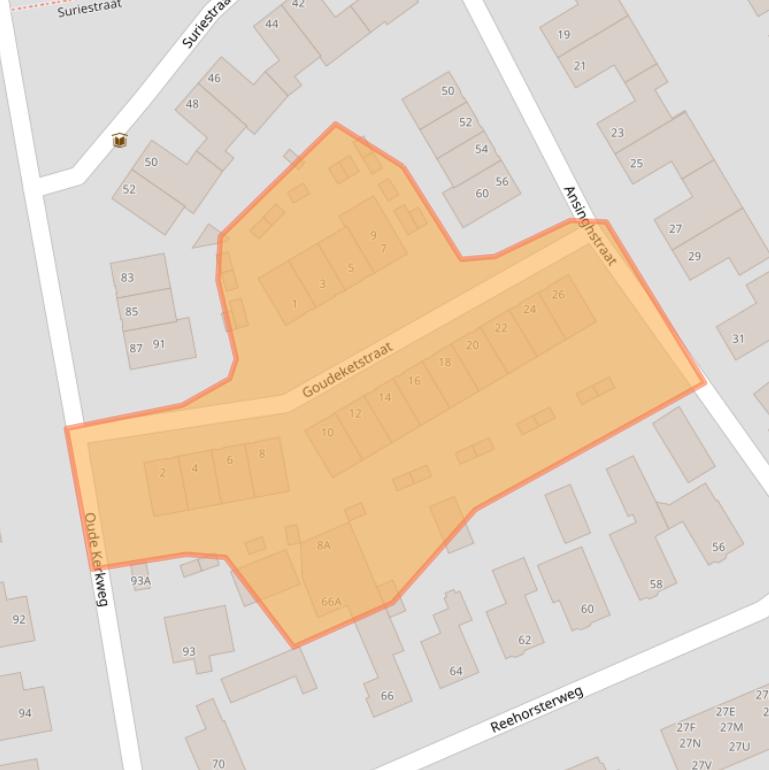 Kaart van postcodegebied 6717WT.