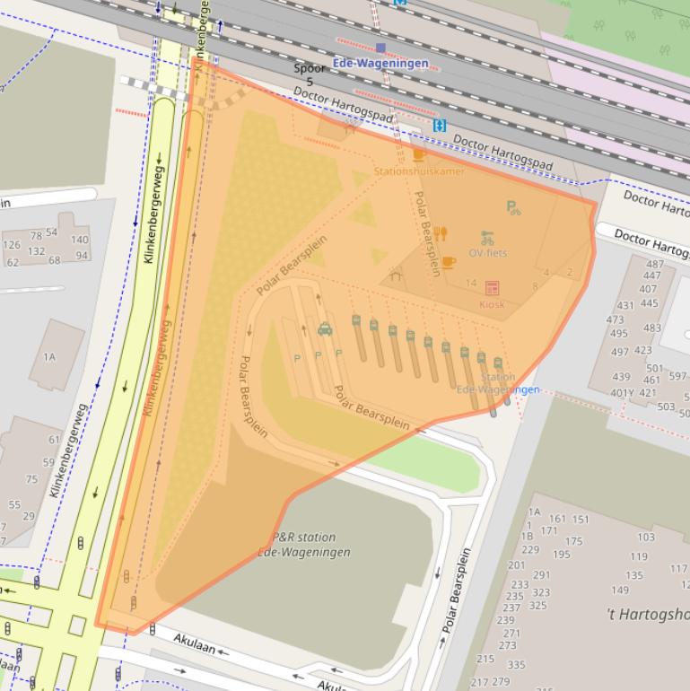 Kaart van postcodegebied 6717XD.