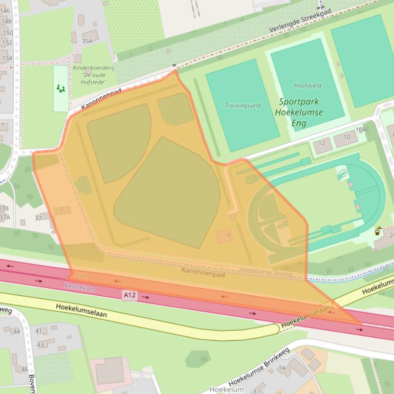 Kaart van postcodegebied 6717XE.