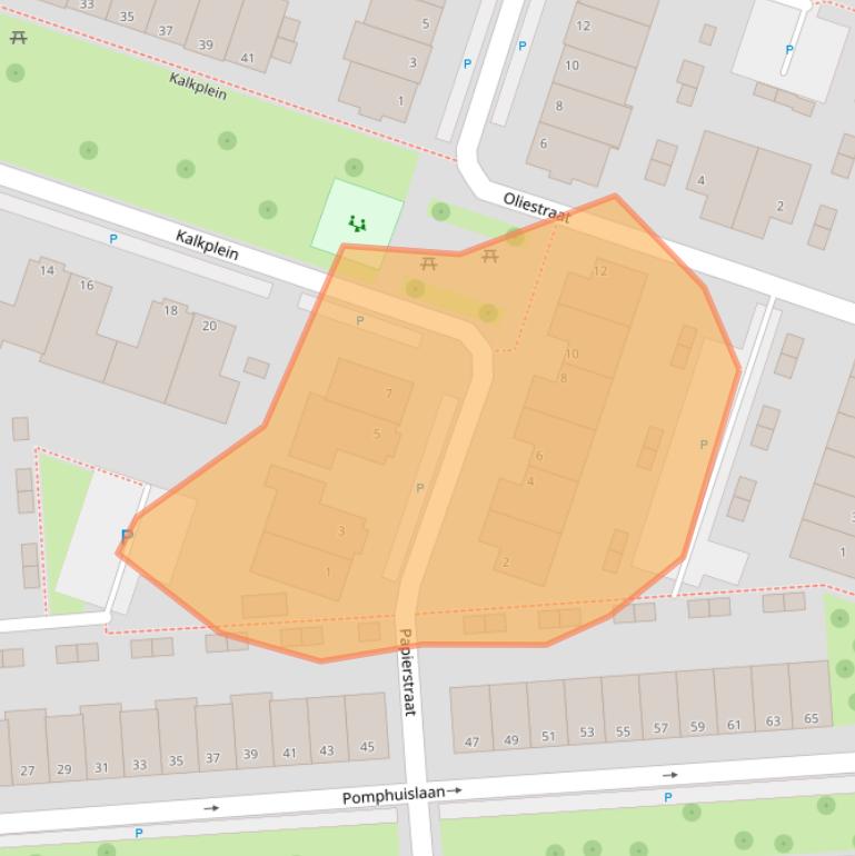 Kaart van postcodegebied 6717XL.