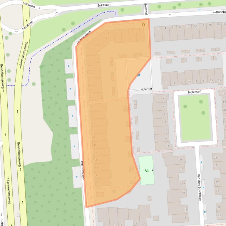 Kaart van postcodegebied 6717ZC.
