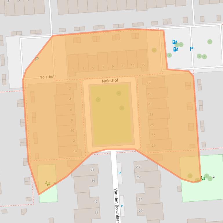 Kaart van postcodegebied 6717ZH.