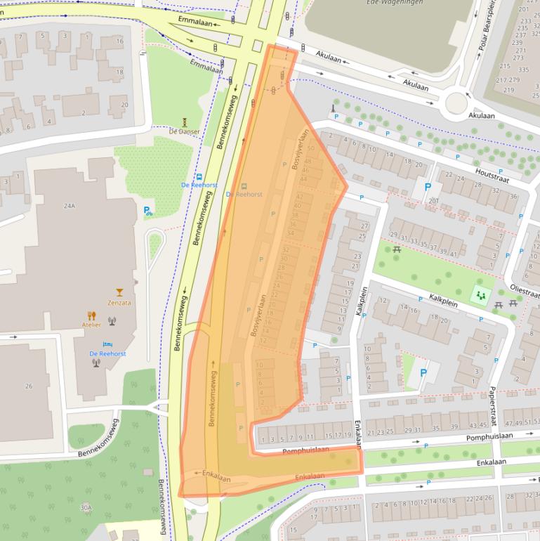 Kaart van postcodegebied 6717ZL.