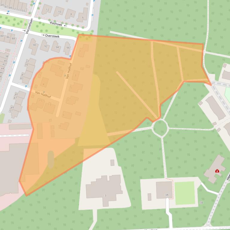 Kaart van postcodegebied 6717ZN.