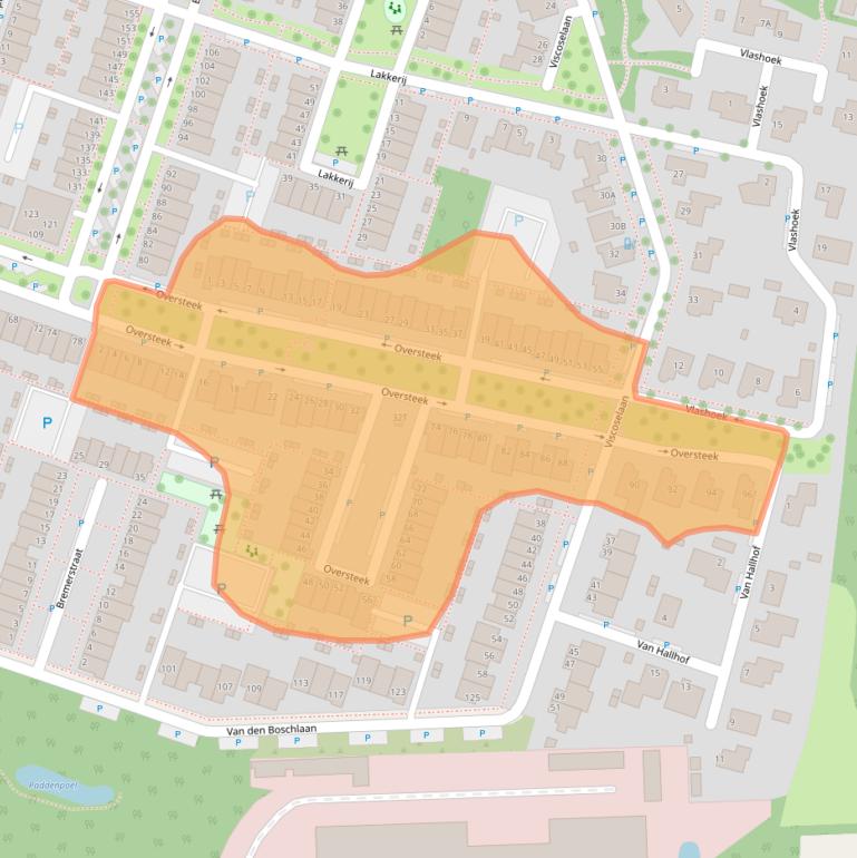 Kaart van postcodegebied 6717ZS.