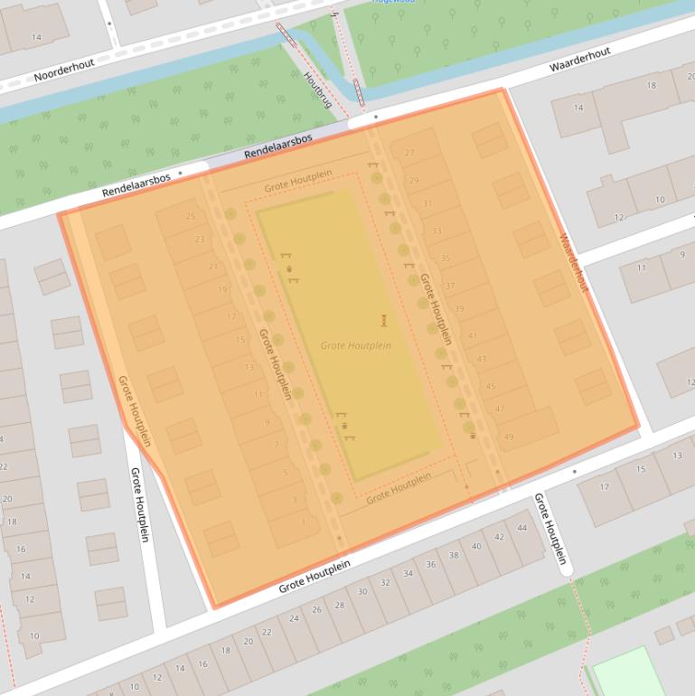 Kaart van postcodegebied 6718GH.