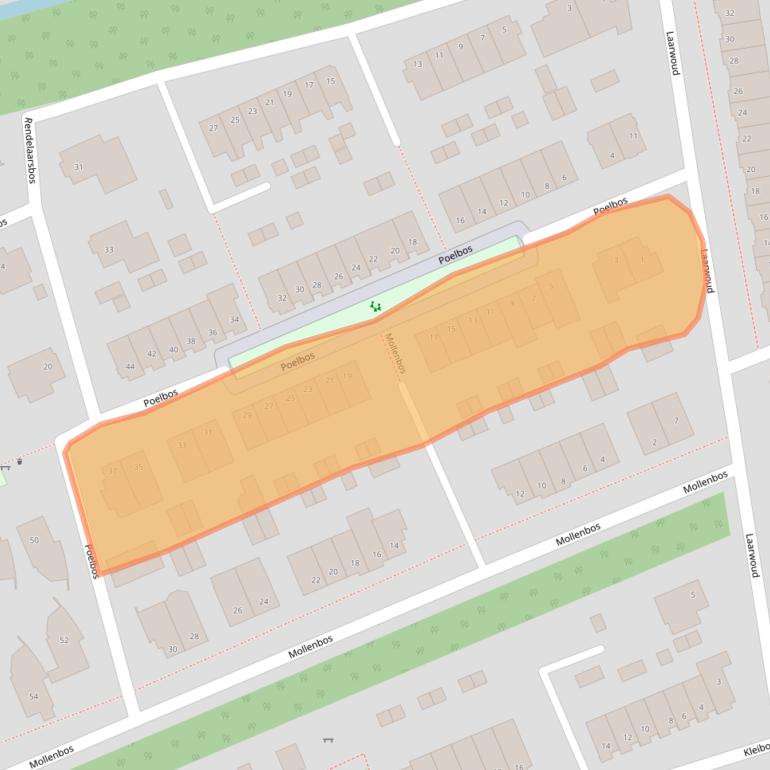 Kaart van postcodegebied 6718HT.