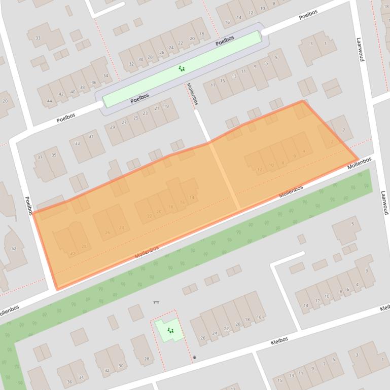 Kaart van postcodegebied 6718HW.