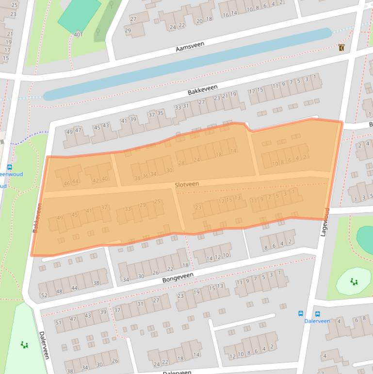 Kaart van postcodegebied 6718MT.