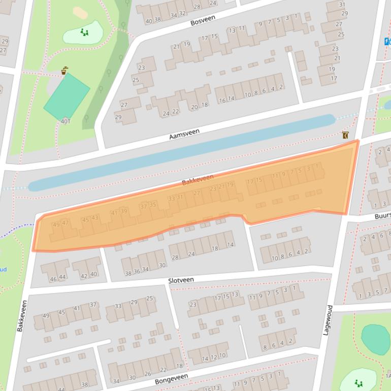 Kaart van postcodegebied 6718MV.