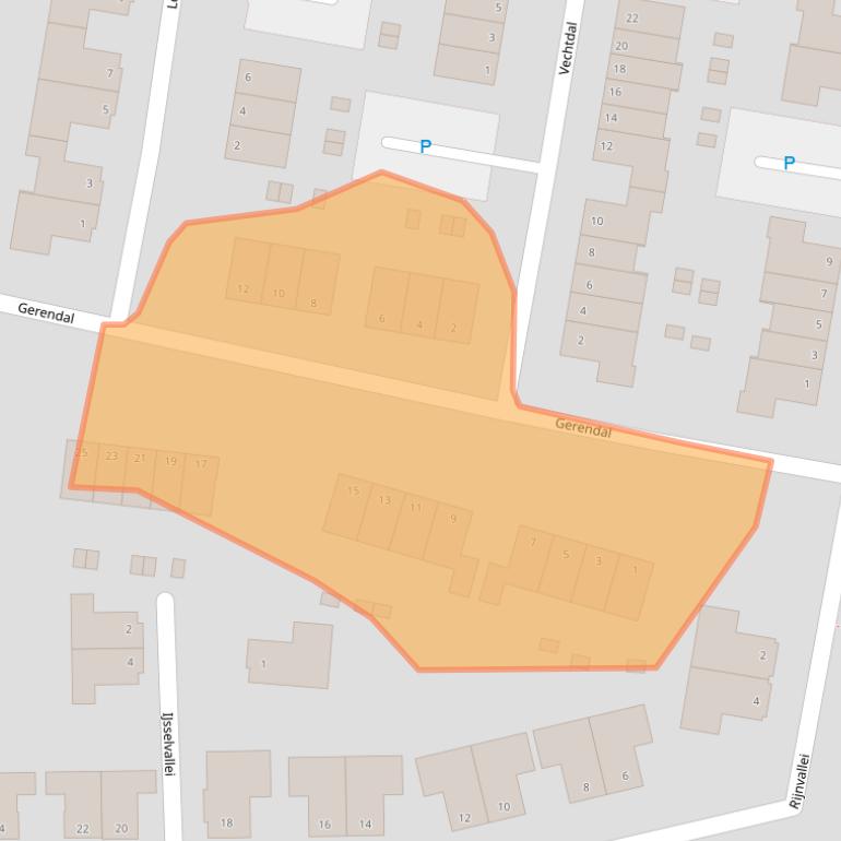 Kaart van postcodegebied 6718NM.