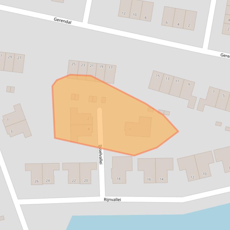 Kaart van postcodegebied 6718NW.