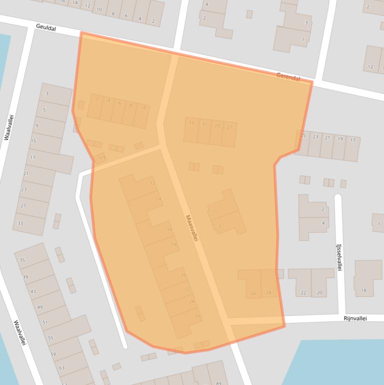 Kaart van postcodegebied 6718NX.