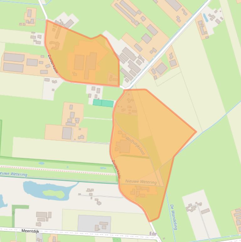 Kaart van postcodegebied 6718PG.