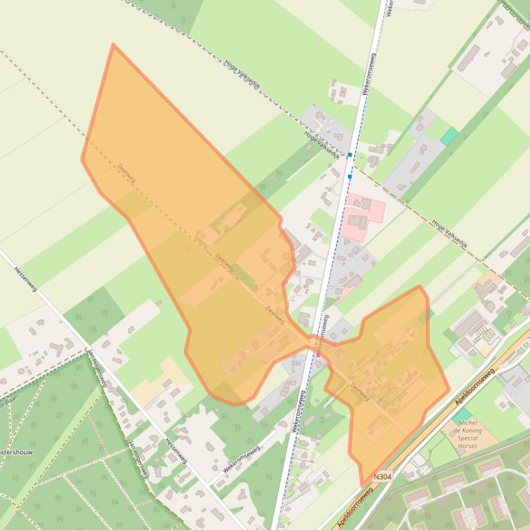 Kaart van postcodegebied 6718SH.