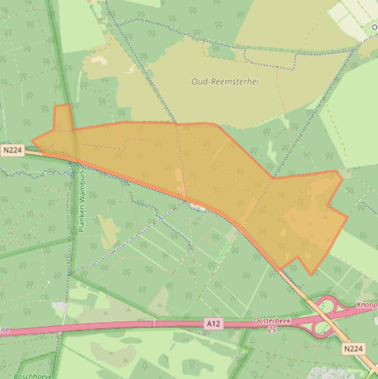 Kaart van postcodegebied 6718SP.