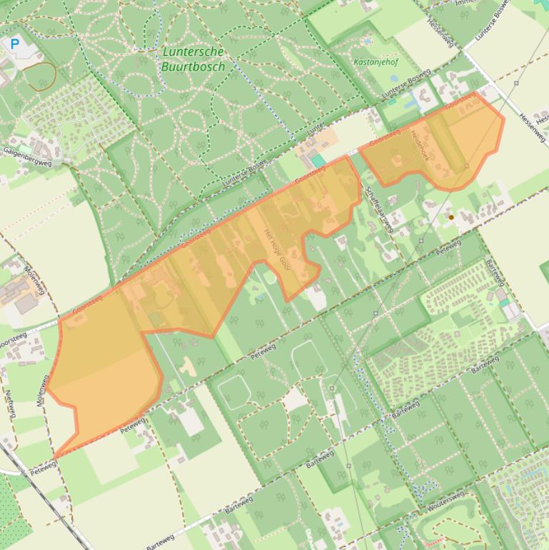 Kaart van postcodegebied 6718TB.