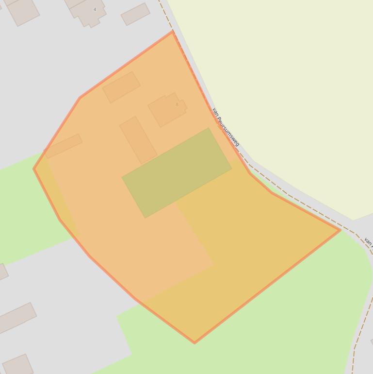 Kaart van postcodegebied 6718TT.