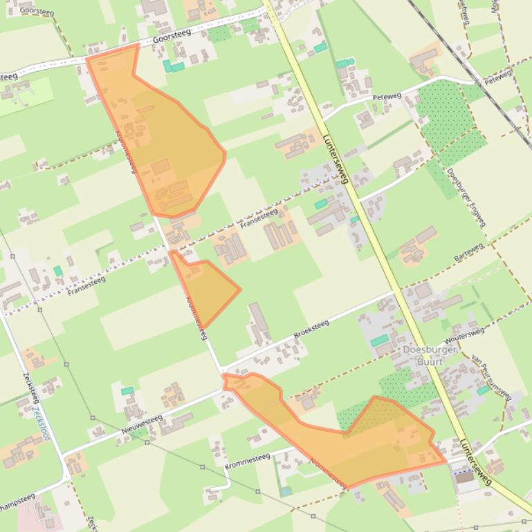 Kaart van postcodegebied 6718TW.