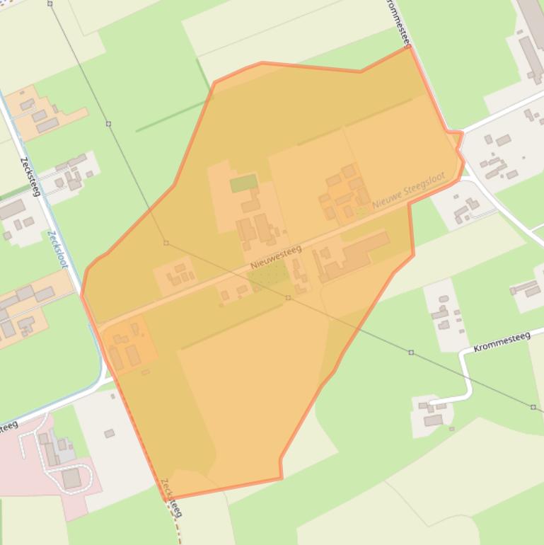 Kaart van postcodegebied 6718TZ.