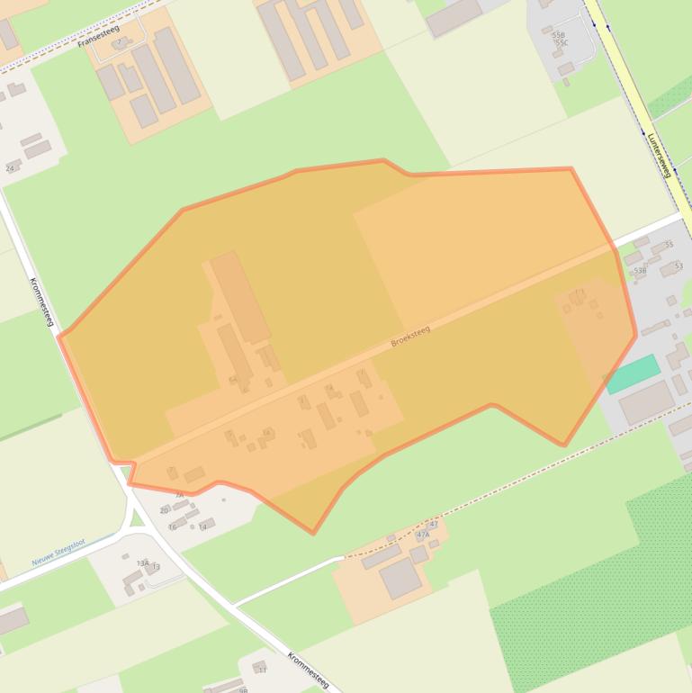 Kaart van postcodegebied 6718VA.