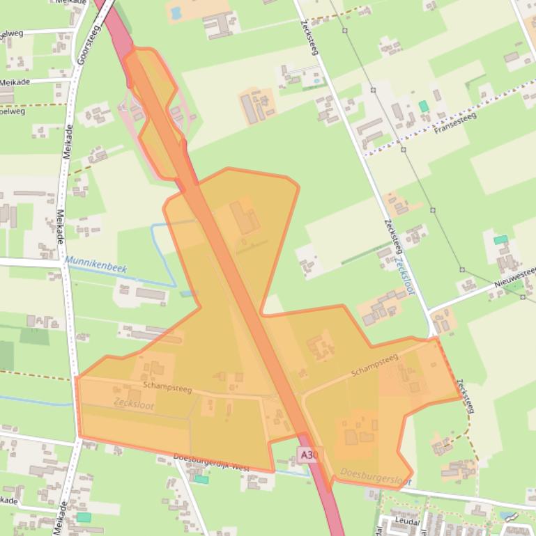 Kaart van postcodegebied 6718VD.