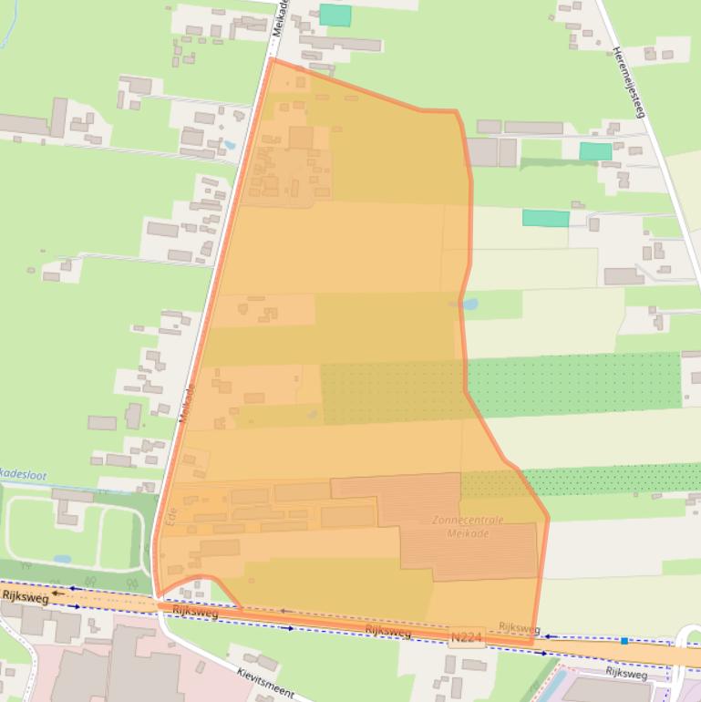 Kaart van postcodegebied 6718VJ.