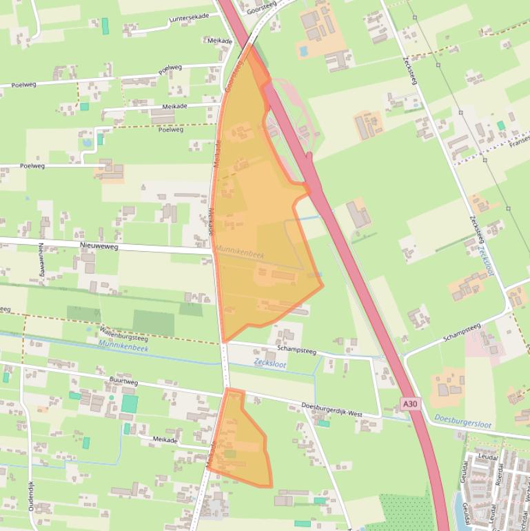 Kaart van postcodegebied 6718VK.