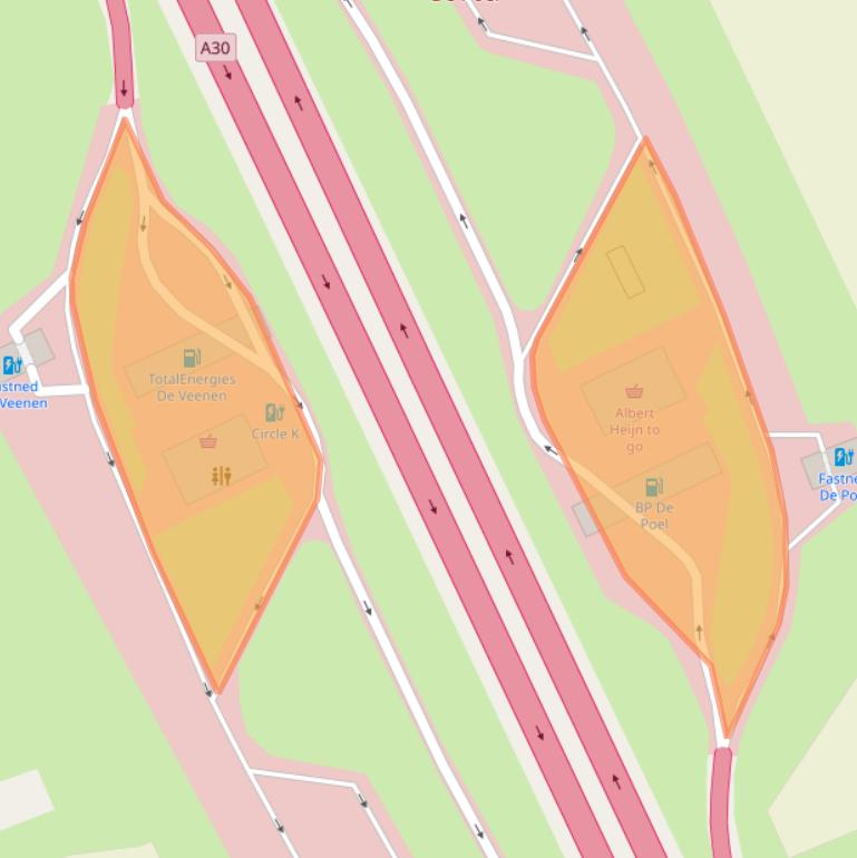 Kaart van postcodegebied 6718VZ.