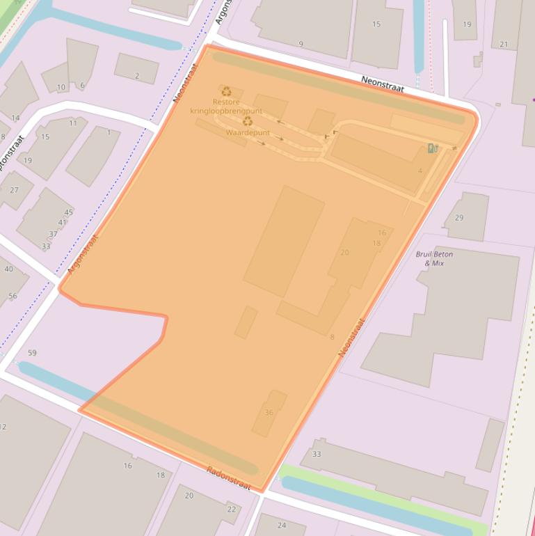 Kaart van postcodegebied 6718WV.