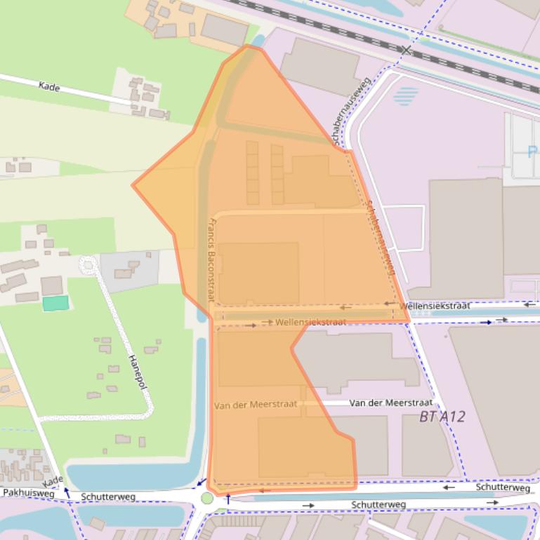 Kaart van postcodegebied 6718XA.