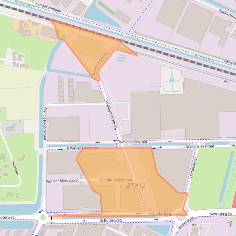 Kaart van postcodegebied 6718XE.