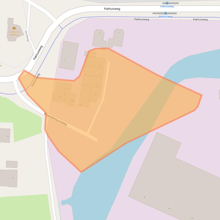 Kaart van postcodegebied 6718XL.