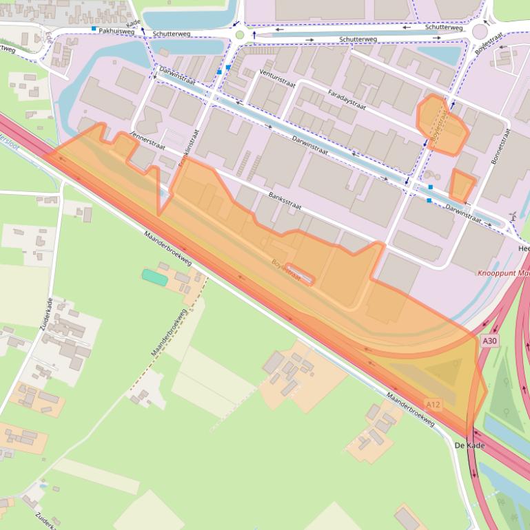 Kaart van postcodegebied 6718XM.