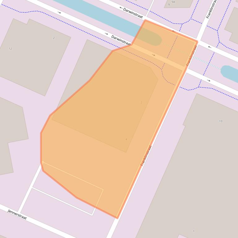 Kaart van postcodegebied 6718XV.