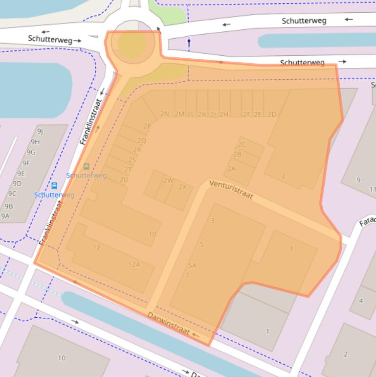 Kaart van postcodegebied 6718XW.
